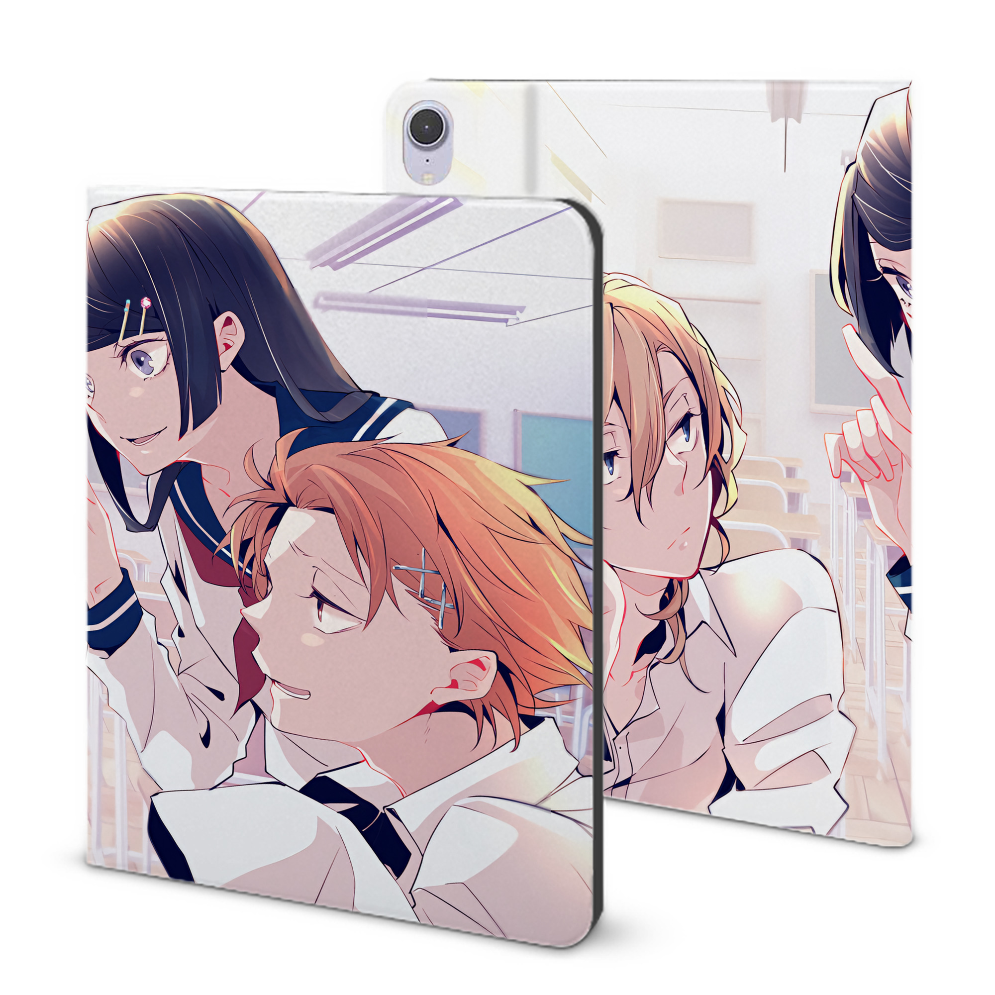 （画像用） 文豪ストレイドッグス Bungo Stray Dogs IPad ケース ブック型 PUレザー TPU 耐衝撃 軽量 薄型 ペン収納なし 全面保護 IPad 各モデル対応